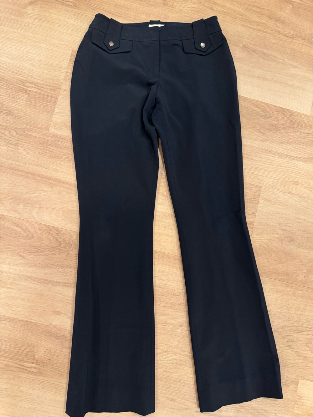 Karen Millen Navy Flared Dress Pants in Size -4